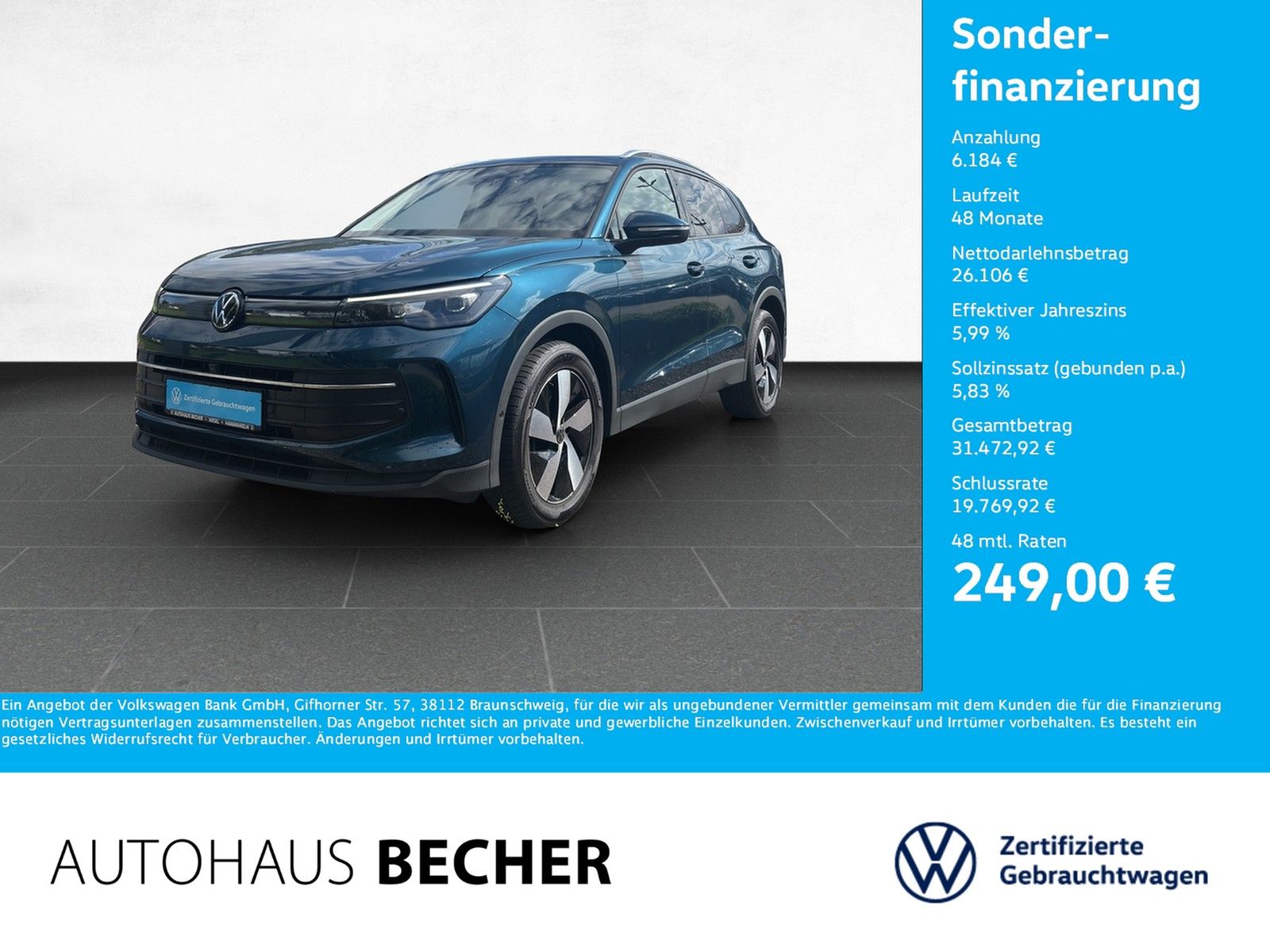 Volkswagen Tiguan Life 2.0 TDI DSG /AHK/LED/Navi/360Kam