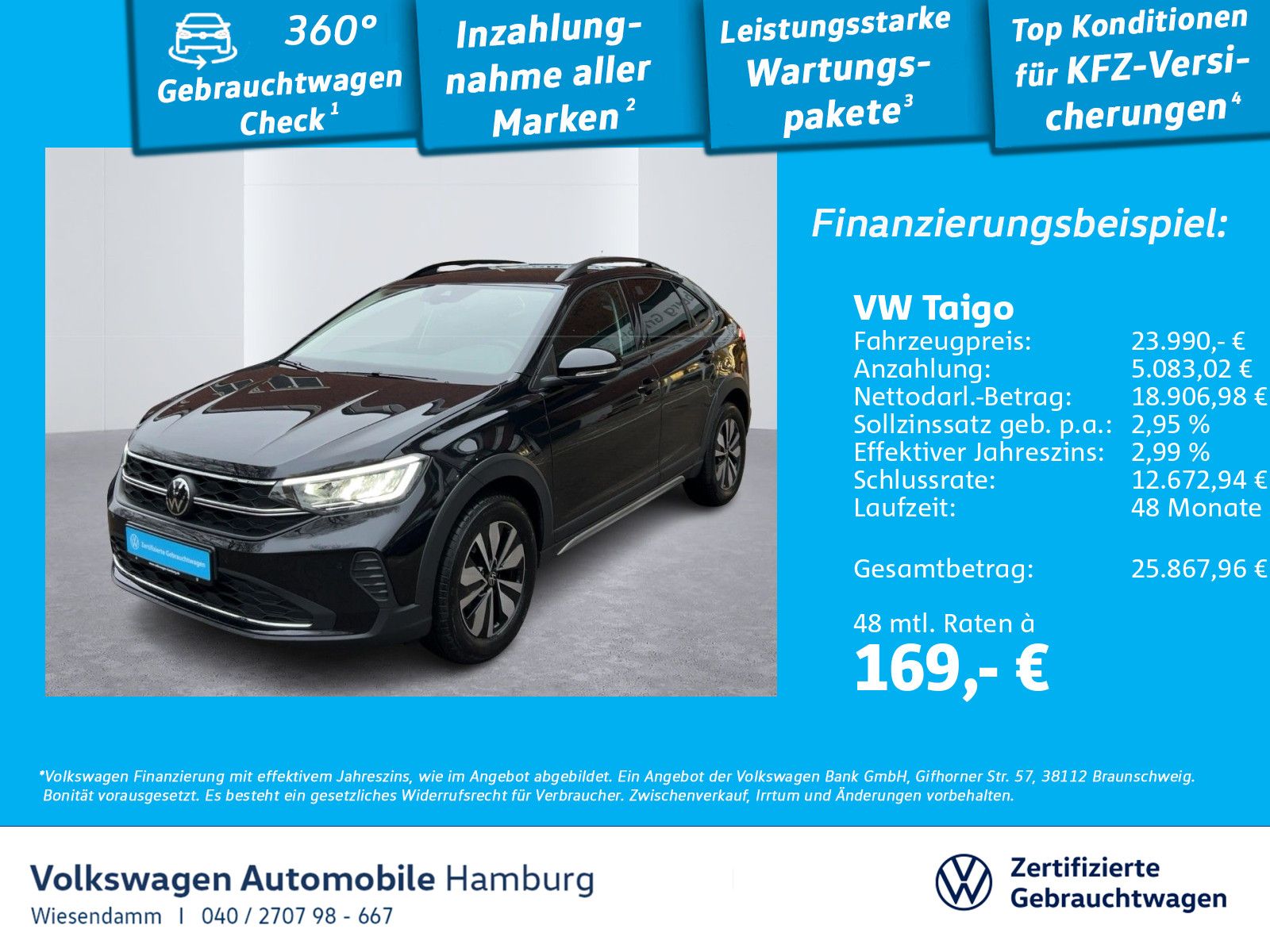 Volkswagen Taigo 1.0 TSI Goal Klima Sitzhzg LED