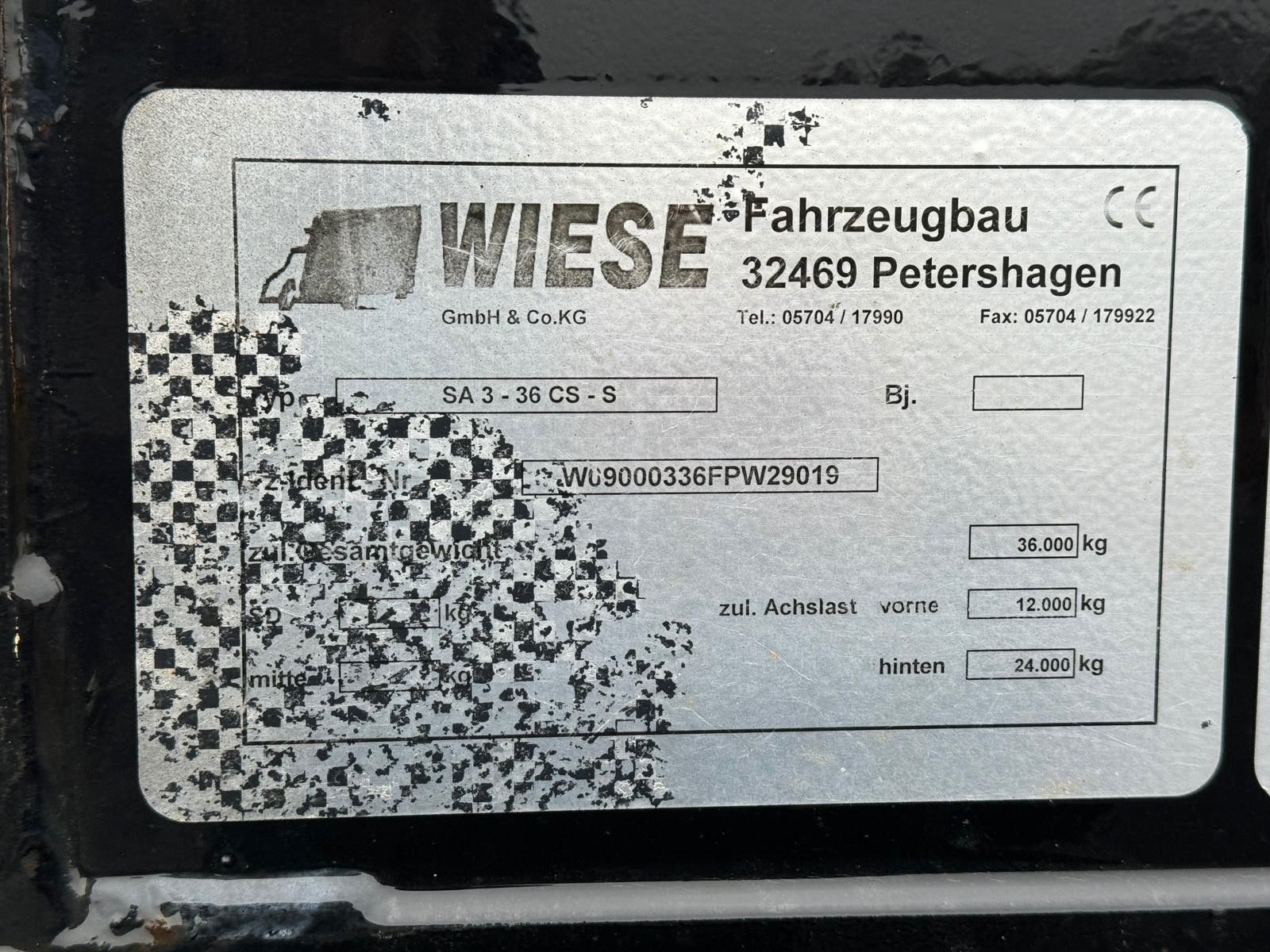 Fahrzeugabbildung Andere Wiese SA3-3CS-S Tieflader Plane Lenkachse Edscha