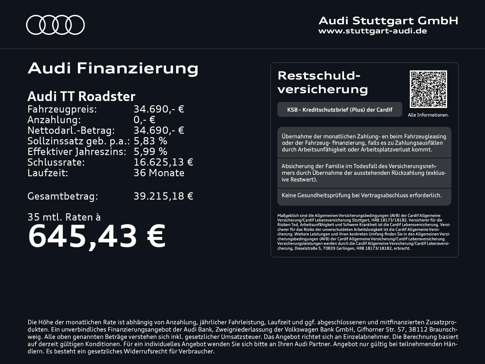 Audi TT Roadster 40 TFSI S line Kamera Keyless 19''