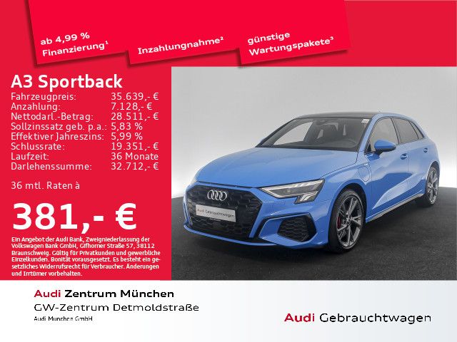 Audi A3 Sportback 45 TFSI e S tronic S line Pano/Kame