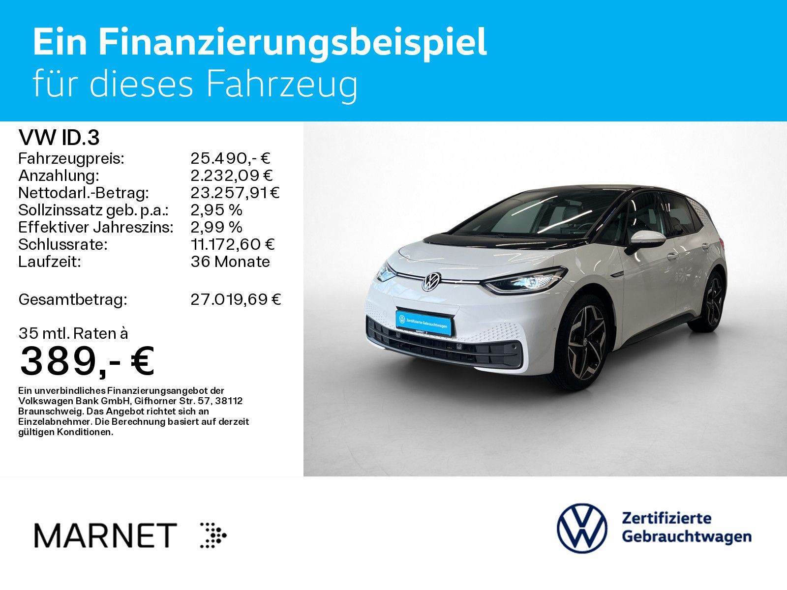 Volkswagen ID.3 Pro Performance Navi*Wärmep.*Pano*IQ-Light* imagem 2