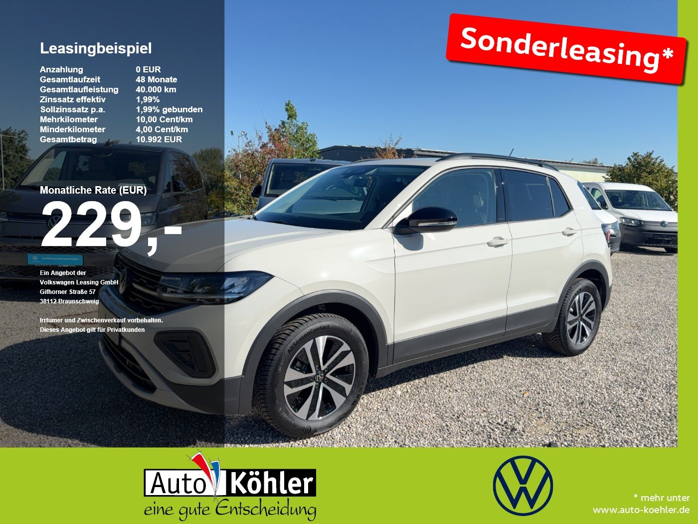 Volkswagen T-Cross ENERGY 1.0 l TSI DSG CarPlay Kamera ACC