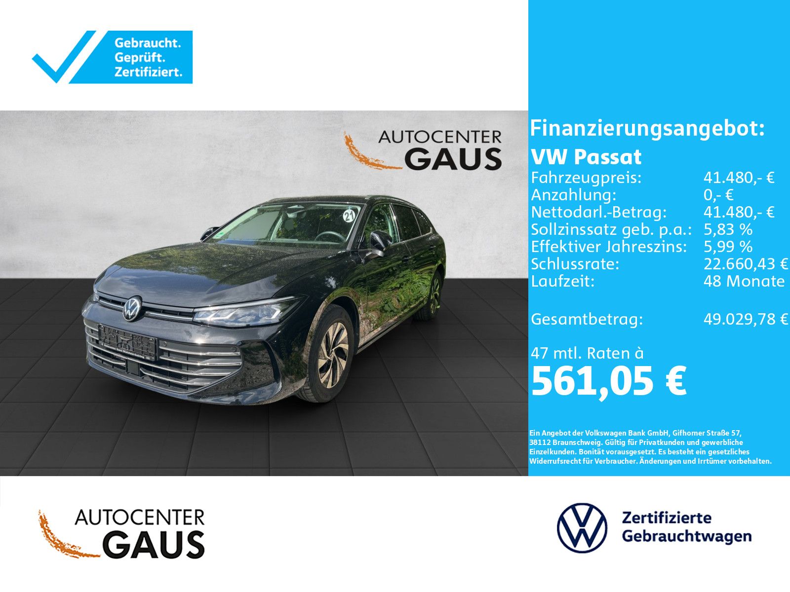 Passat Business 2,0 l TDI SCR 110 kW (15 0 PS) 7