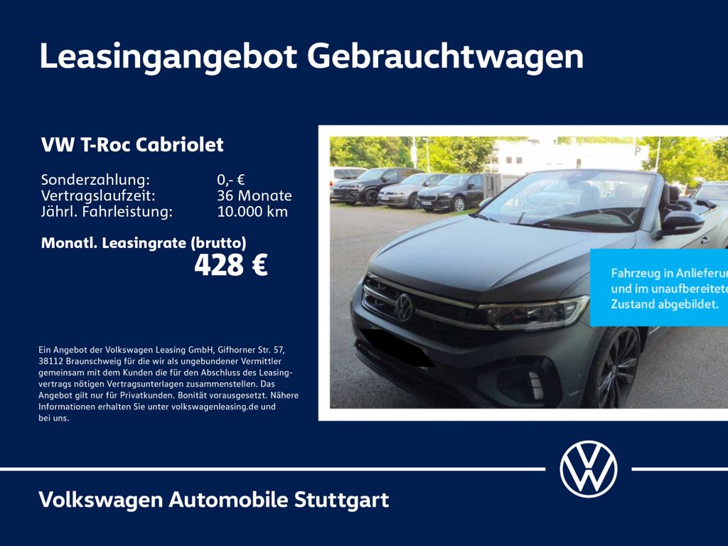 T-Roc Cabriolet Edition Grey 1.5 TSI DSG Kamera