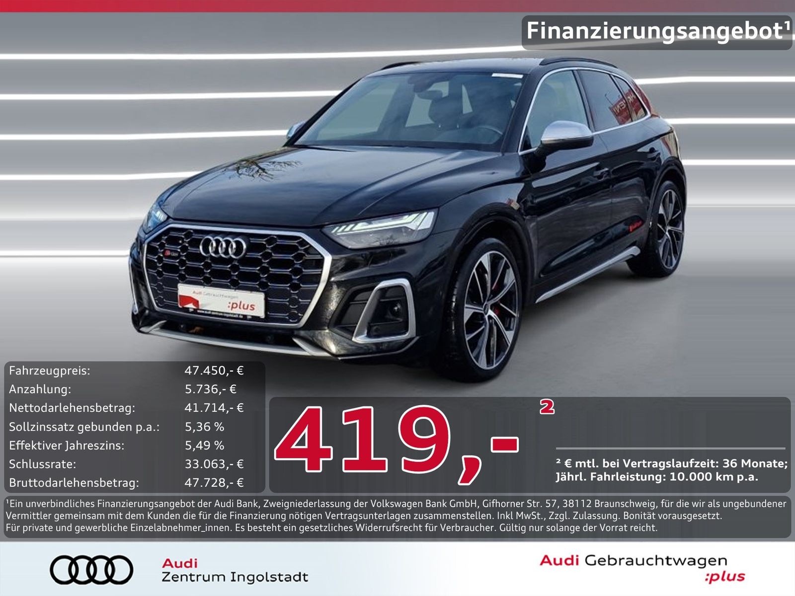 AUDI SQ5 TDI MATRIX B&amp;O ACC 21" AHK KAMERA S-Sitze