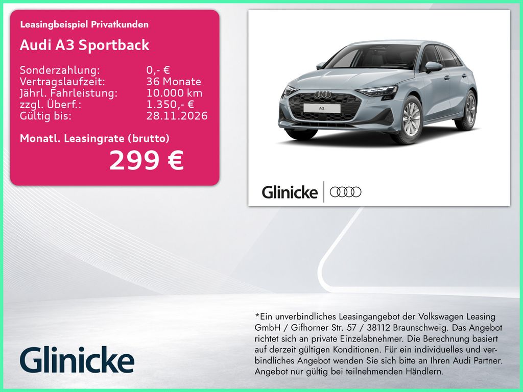 A3 Sportback TFSI S tronic *AKTION*AHK*SONOS*