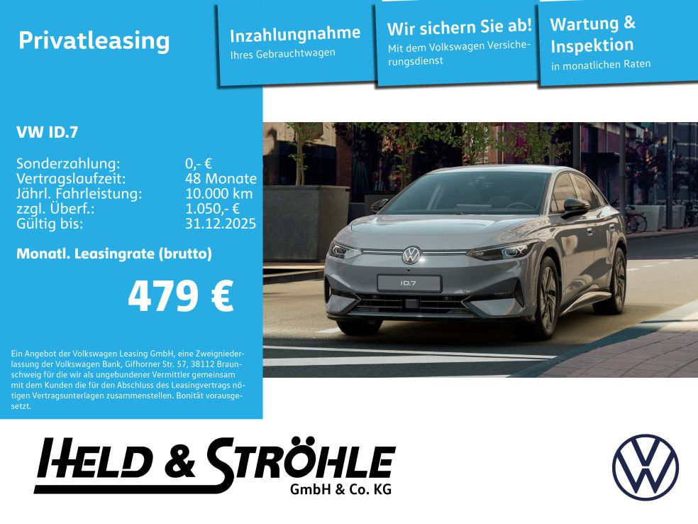 Volkswagen ID.7 Pro >Loyalisierungsleasing*< bis 30.12.2025