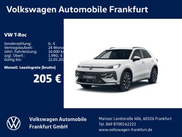 Volkswagen Leasingangebot: Volkswagen T-Roc Life 1.5 l eTSI OPF 85 kW (116 PS) 7-Gang-