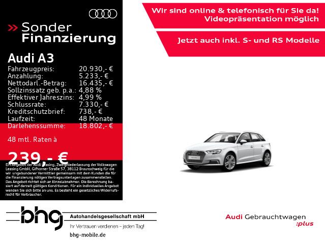 Audi A3 40 e-tron Sportback S tronic sport sport plus