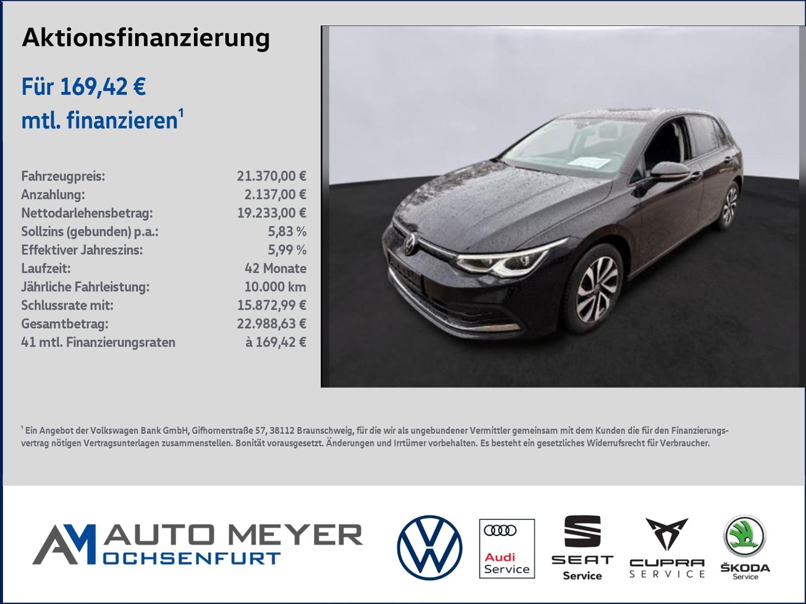 Volkswagen Golf VIII ACTIVE 1.5 TSI Standhzg. HUD Navi LEDP
