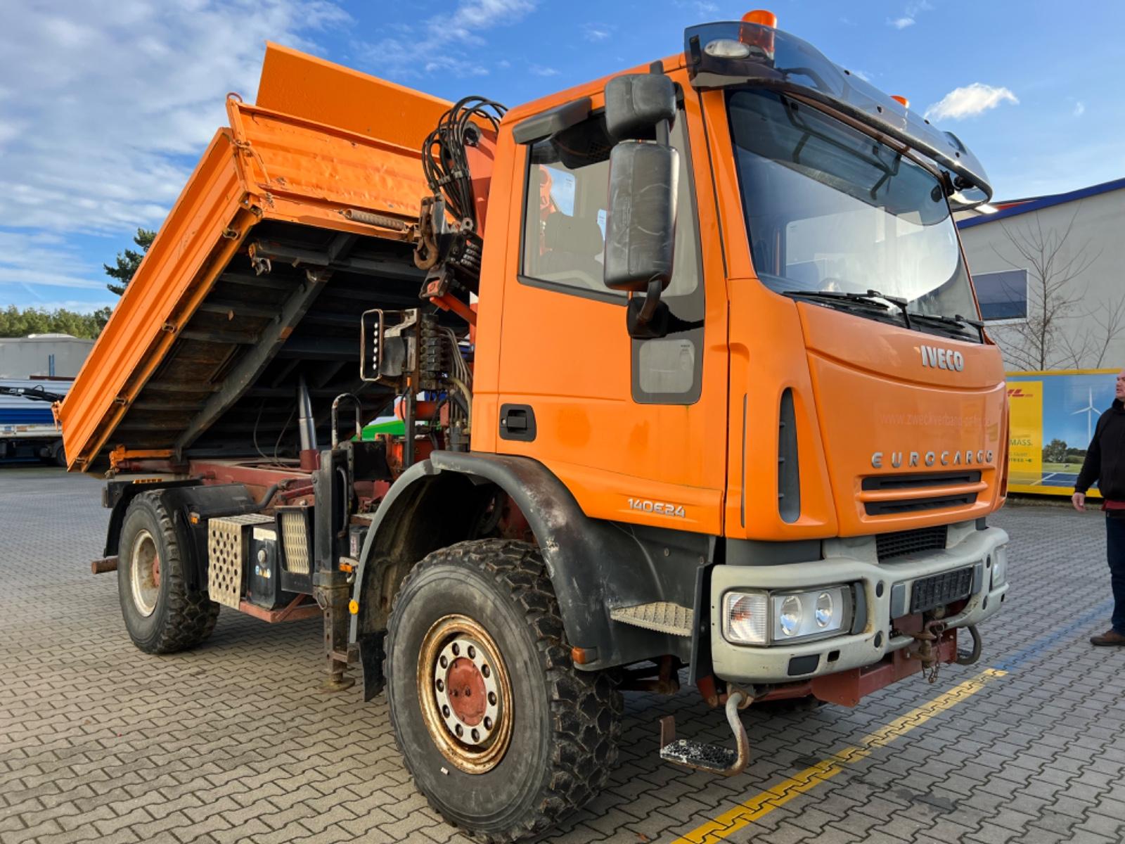 Iveco 140 E 24 Allrad 4x4 Single bereift Kran Atlas
