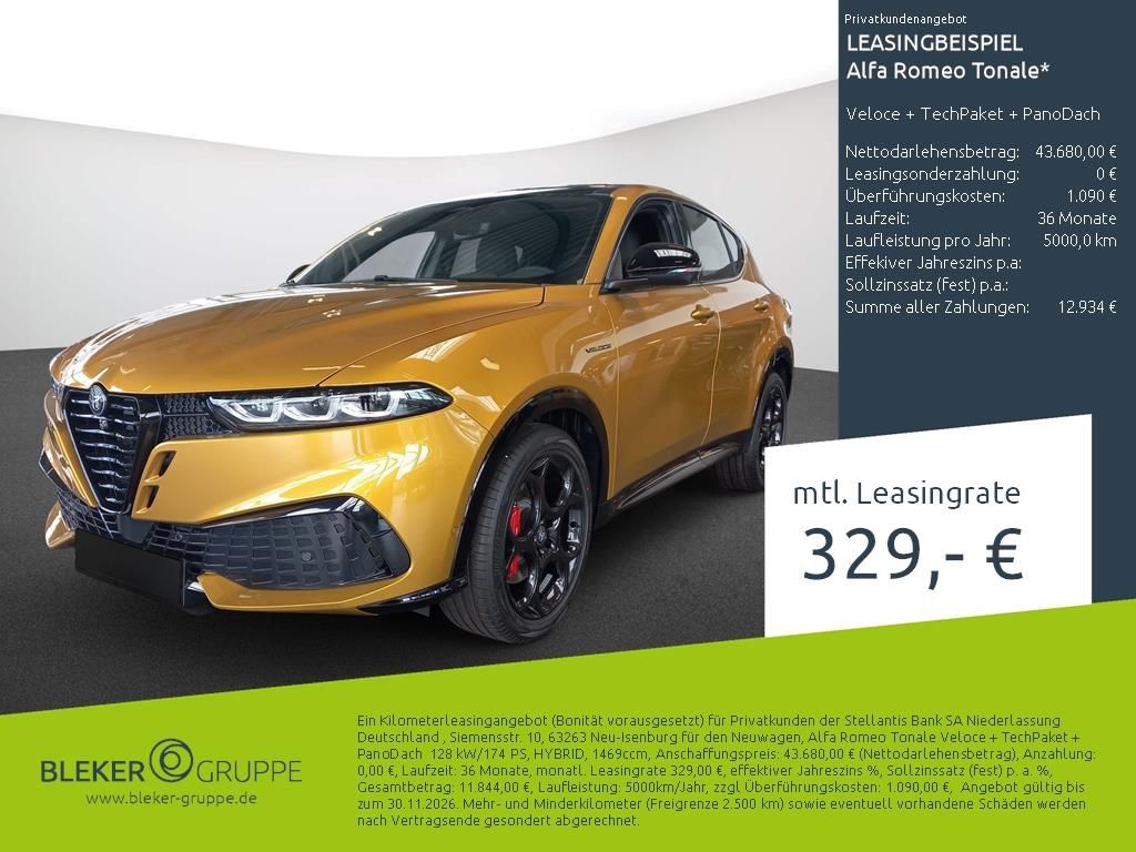 Alfa Romeo Tonale Veloce + TechPaket + PanoDach