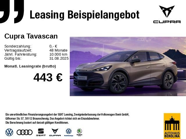 Cupra Tavascan VZ *Glasdach*HuD*ACC*R-CAM*WärmeP*SHZ*