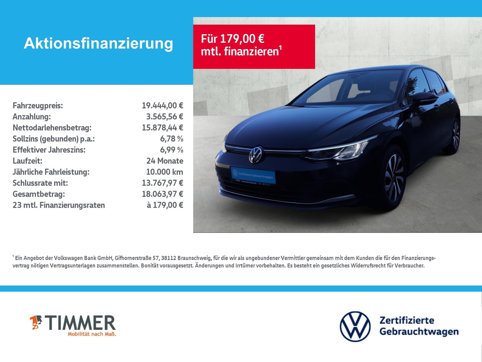 Volkswagen Golf VIII 1.5 eTSI DSG ACTIVE +LED +ACC +VIRTUAL