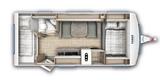 Fendt BIANCO SELECTION 515 SKM 3er Stockbett - Fendt Heckgarage Wohnwagen