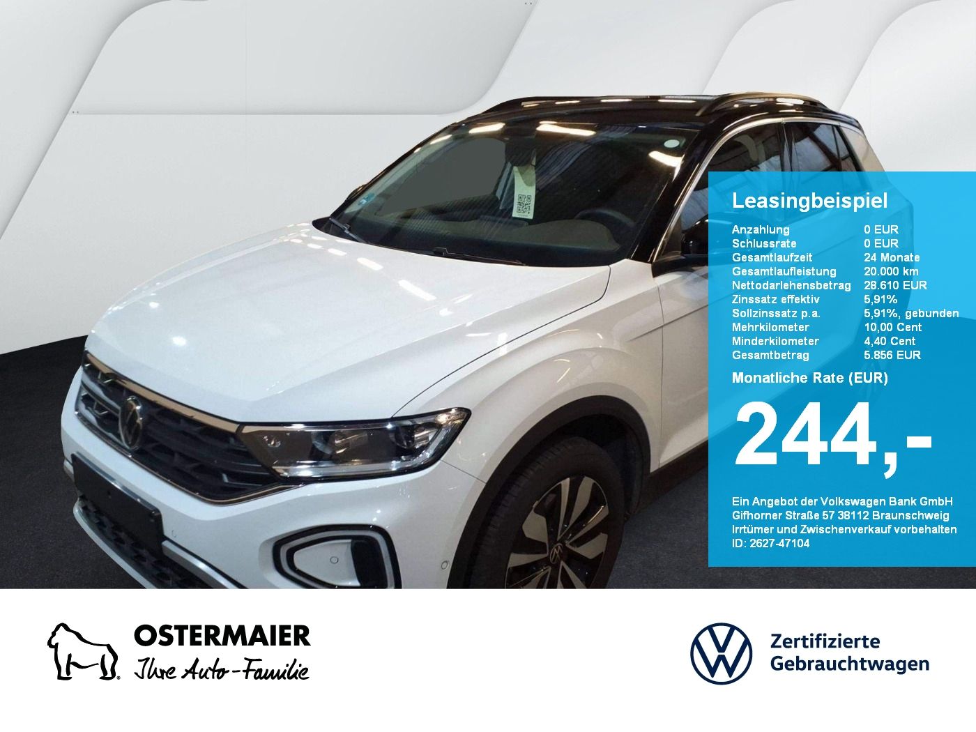 Volkswagen T-Roc GOAL 2.0TDI 150PS DSG ACC.AHK.KAMERA.NAVI+