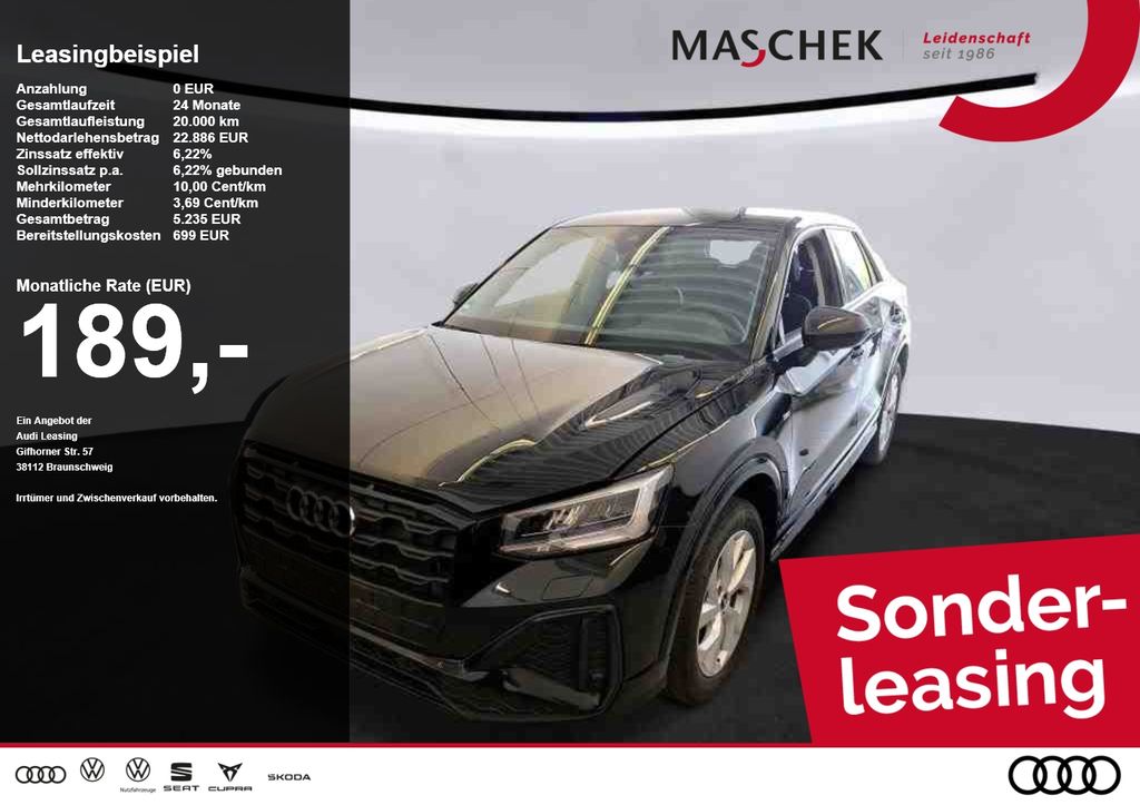 Audi Q2 S line 30 TDI S tronic AHK Black Naviplus Sit