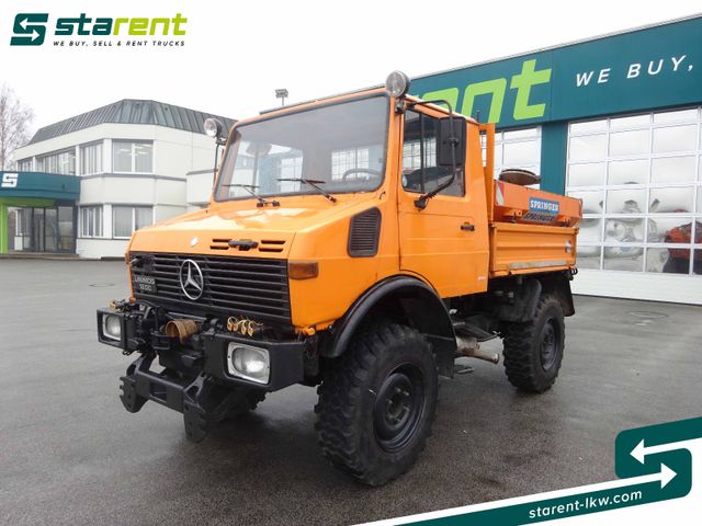 Mercedes-Benz Unimog 1200, Zapfwelle Front+ Heck, Kipper