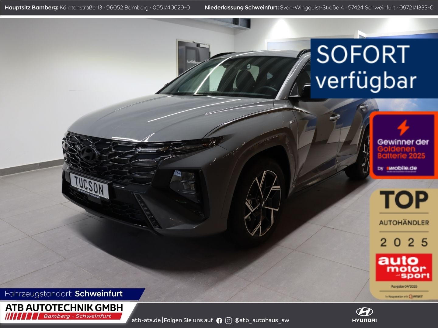 Fahrzeugabbildung Hyundai Tucson MY26 N-Line 1.6 T-GDI 150PS 7-DCT 2WD Nav