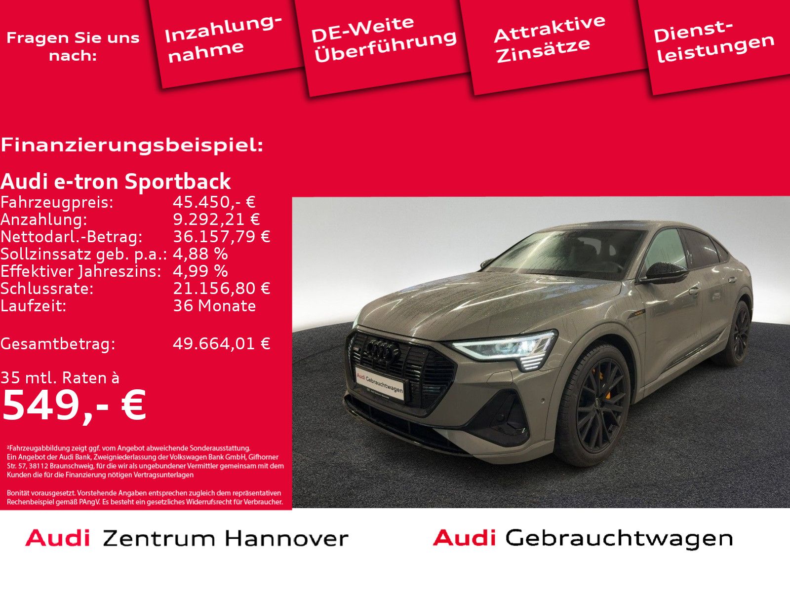 Audi e-tron Sportback 55 quattro S line