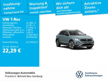 Volkswagen T-Roc Life GOAL 1.0 TSI 6-Gang NAV LED ACC APP