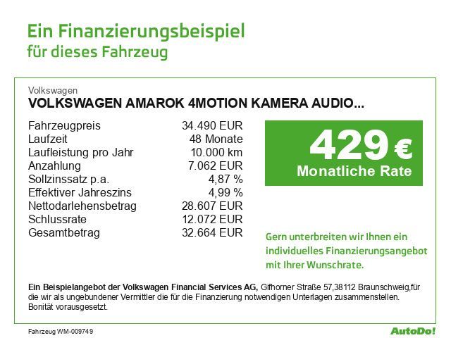 Volkswagen VOLKSWAGEN AMAROK 4MOTION KAMERA AUDIO WINTER