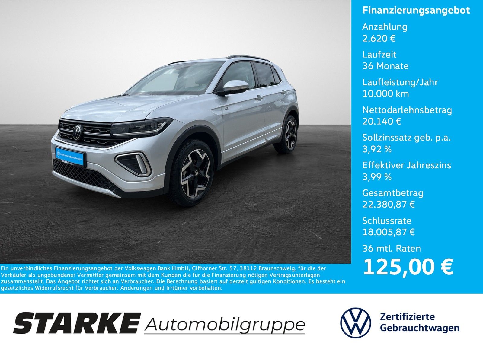 Volkswagen T-Cross 1.0 TSI R-Line AHK Navi LED Kamera PDC foto 1