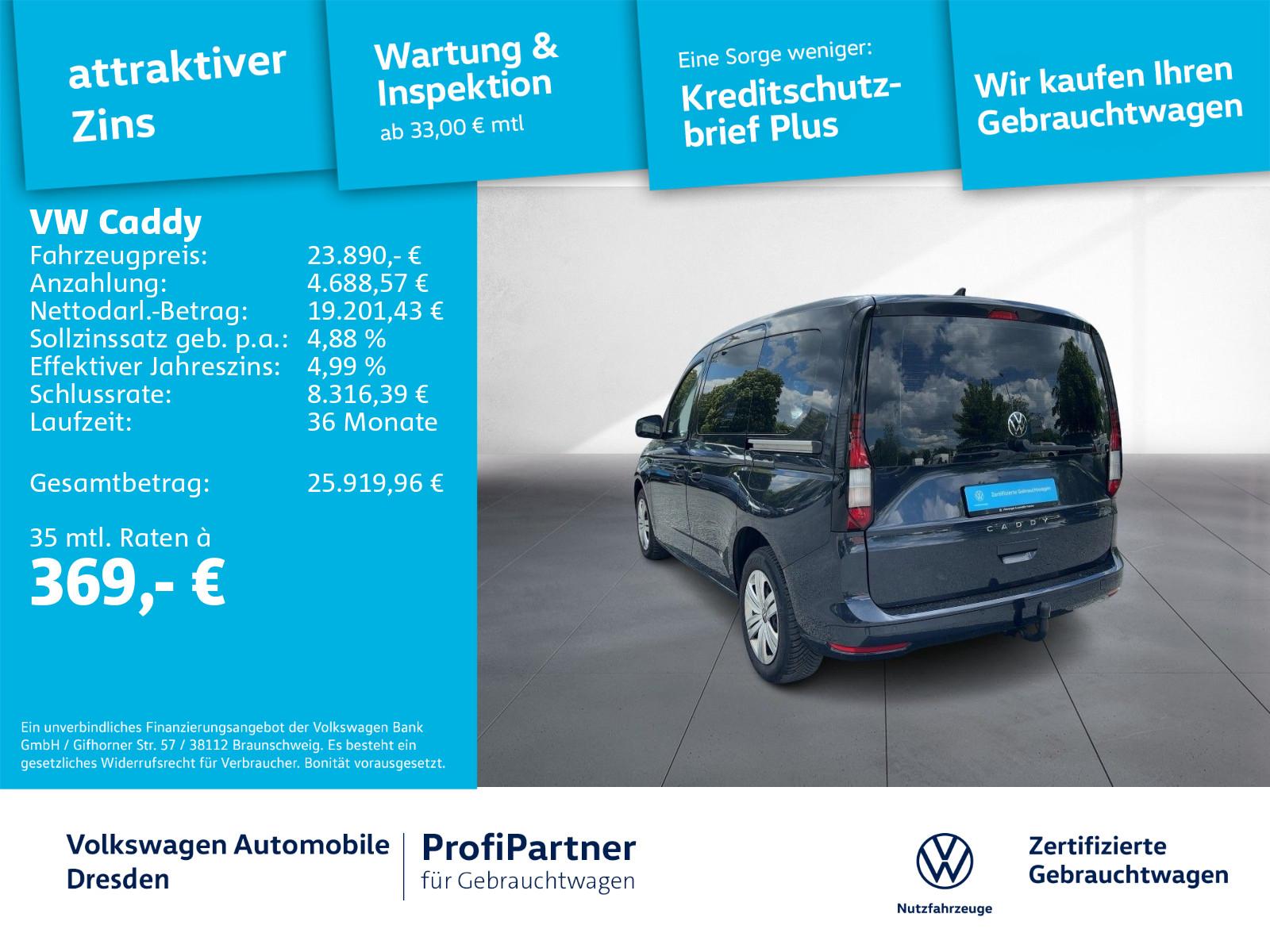 Volkswagen Caddy 1,5 TSI KLIMA LED AHZV APP GUMMIBODEN