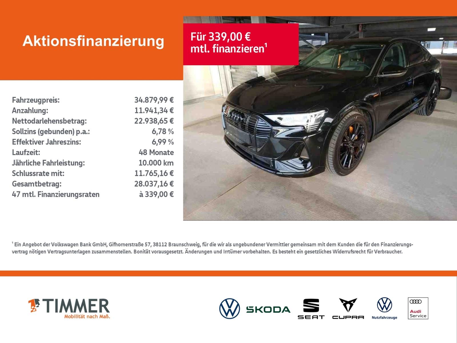 Audi e-tron Sportback 50 S-LINE BLACK ED. +AHK +PANO
