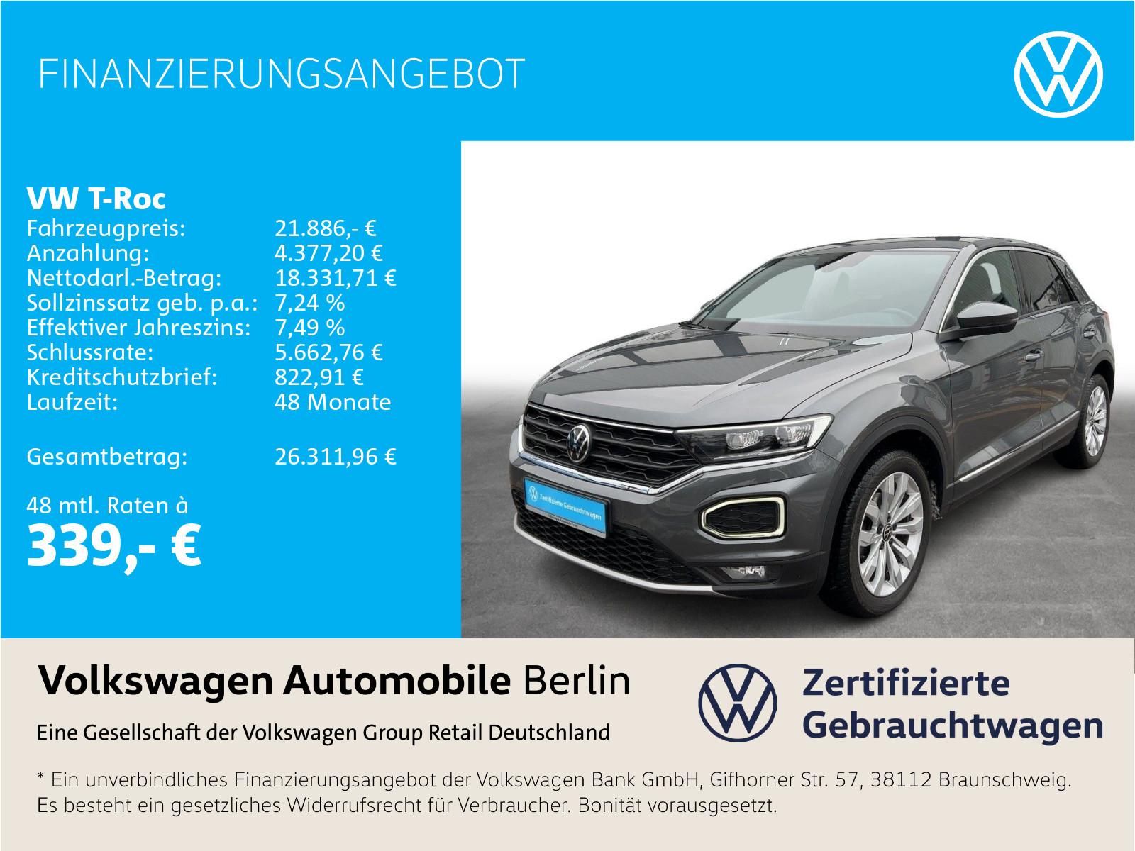 Volkswagen T-Roc 1.5 TSI DSG Sport Navi LED SHZ ACC