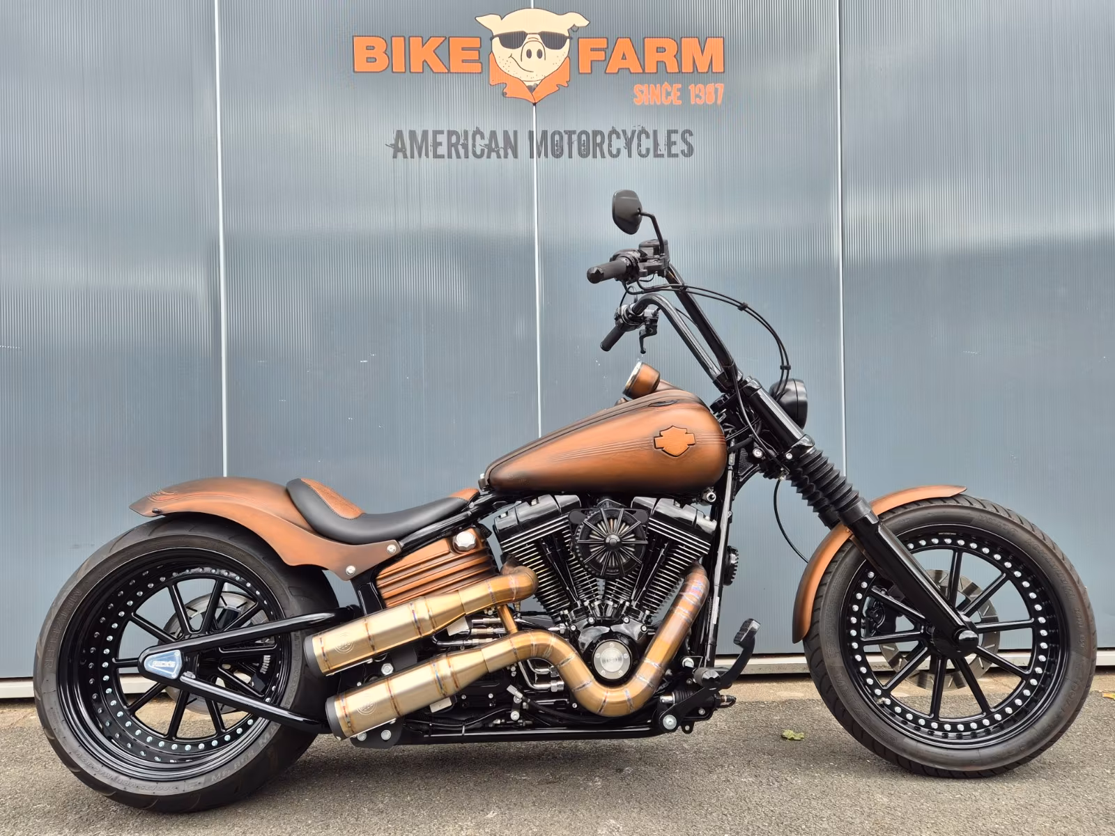 Harley-Davidson FXST / FXCW °°ROCKER CUSTOM°° -BROWN SUGAR-