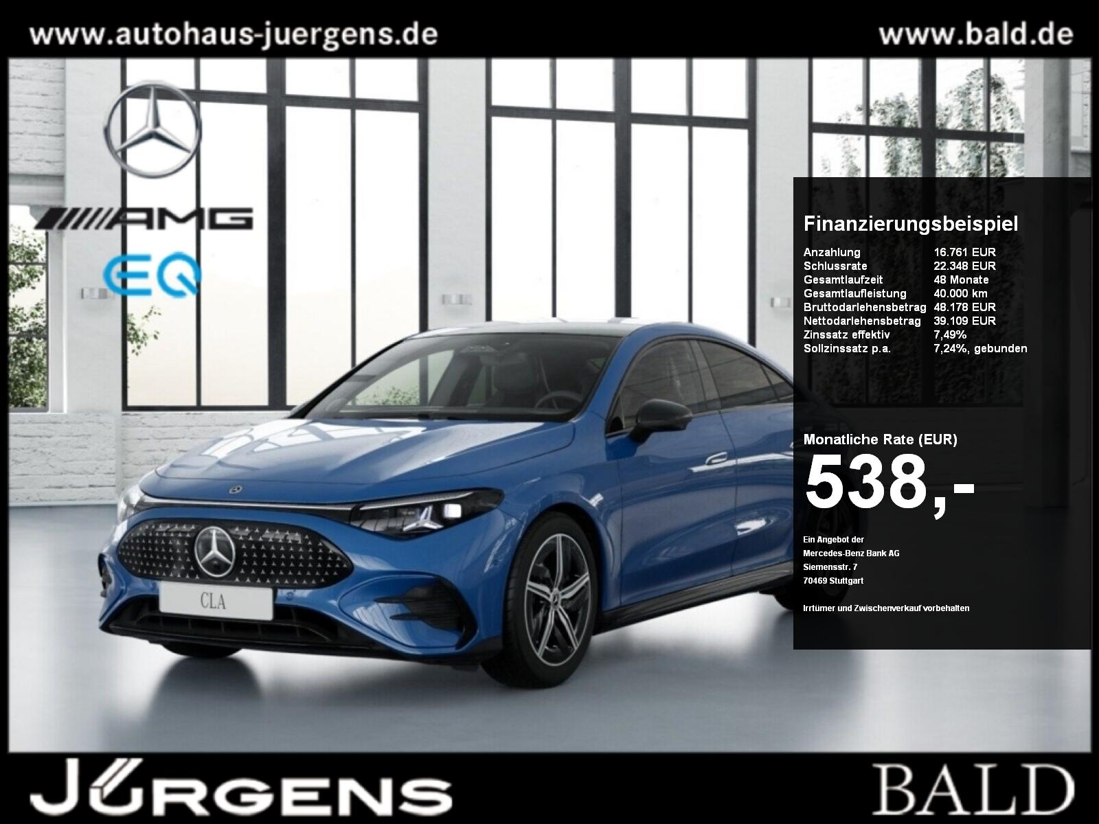 Mercedes-Benz CLA 250+ AMG-Sport+Burm+Pano+AHK+Night+Supersc
