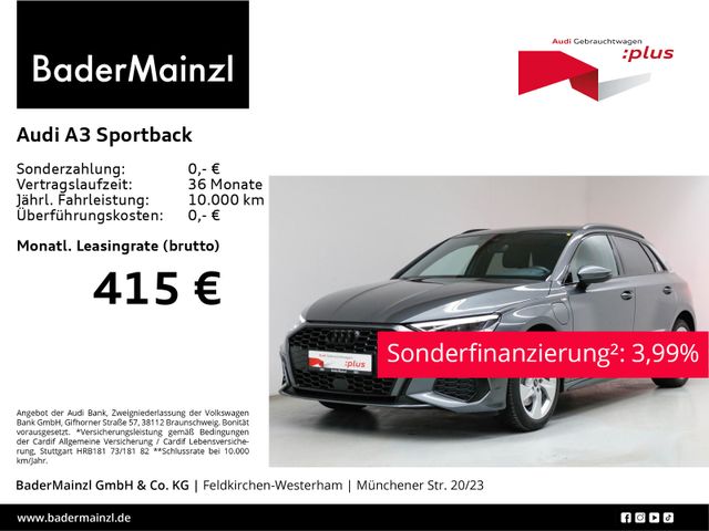 Audi A3 Sportback 40 TFSIe S line AHK Matrix B&O Kam.