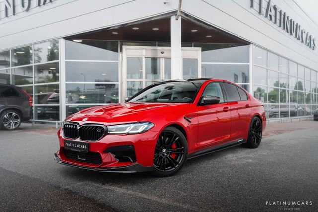 BMW M5 Competition 625hk / B&amp;W / Imola red / Carbon
