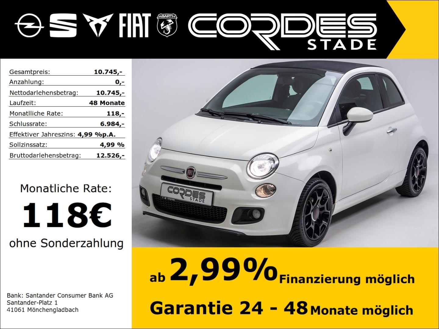 Fiat 500 1.2 Faltdach  PDC Freisprech (167)