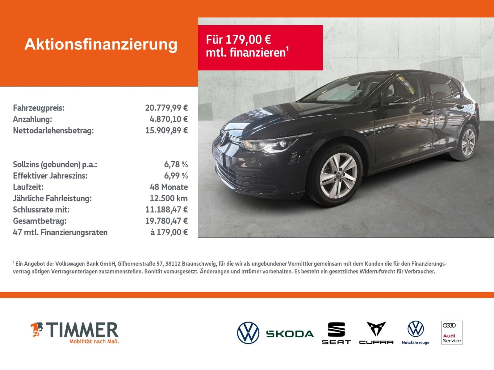 Volkswagen Golf VIII 2.0 TDI DSG LIFE +IQ.LIGHT +ACC +VIRTU