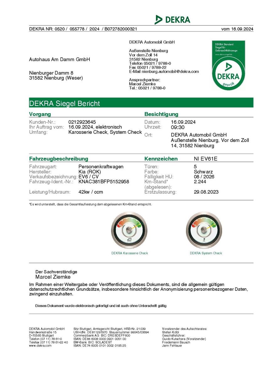 Fahrzeugabbildung Kia EV6 58 kWh RWD AIR & COMFORT PAKET