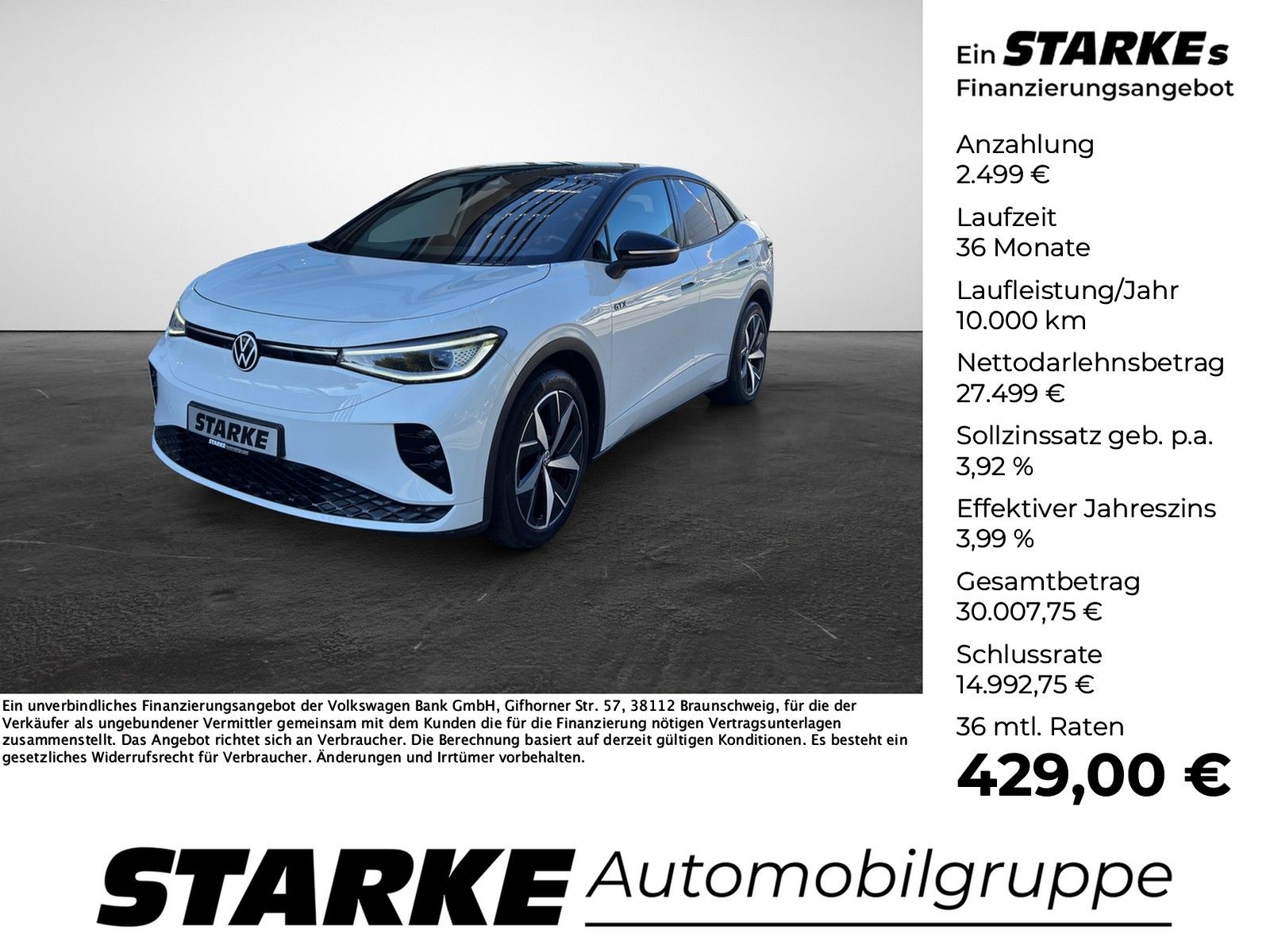 Volkswagen ID.5 GTX 4Motion  AHK Standheiz Navi LED PDC LM 