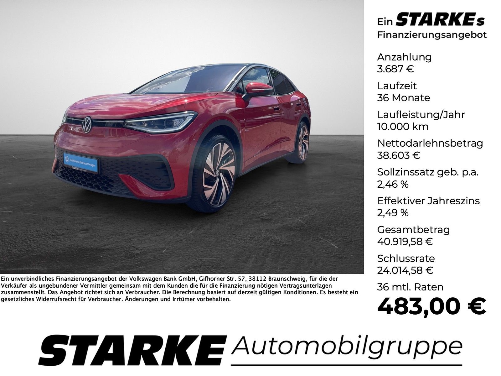 Volkswagen ID.5 Pro  HeadUp AHK Standheiz Navi LED Kamera P