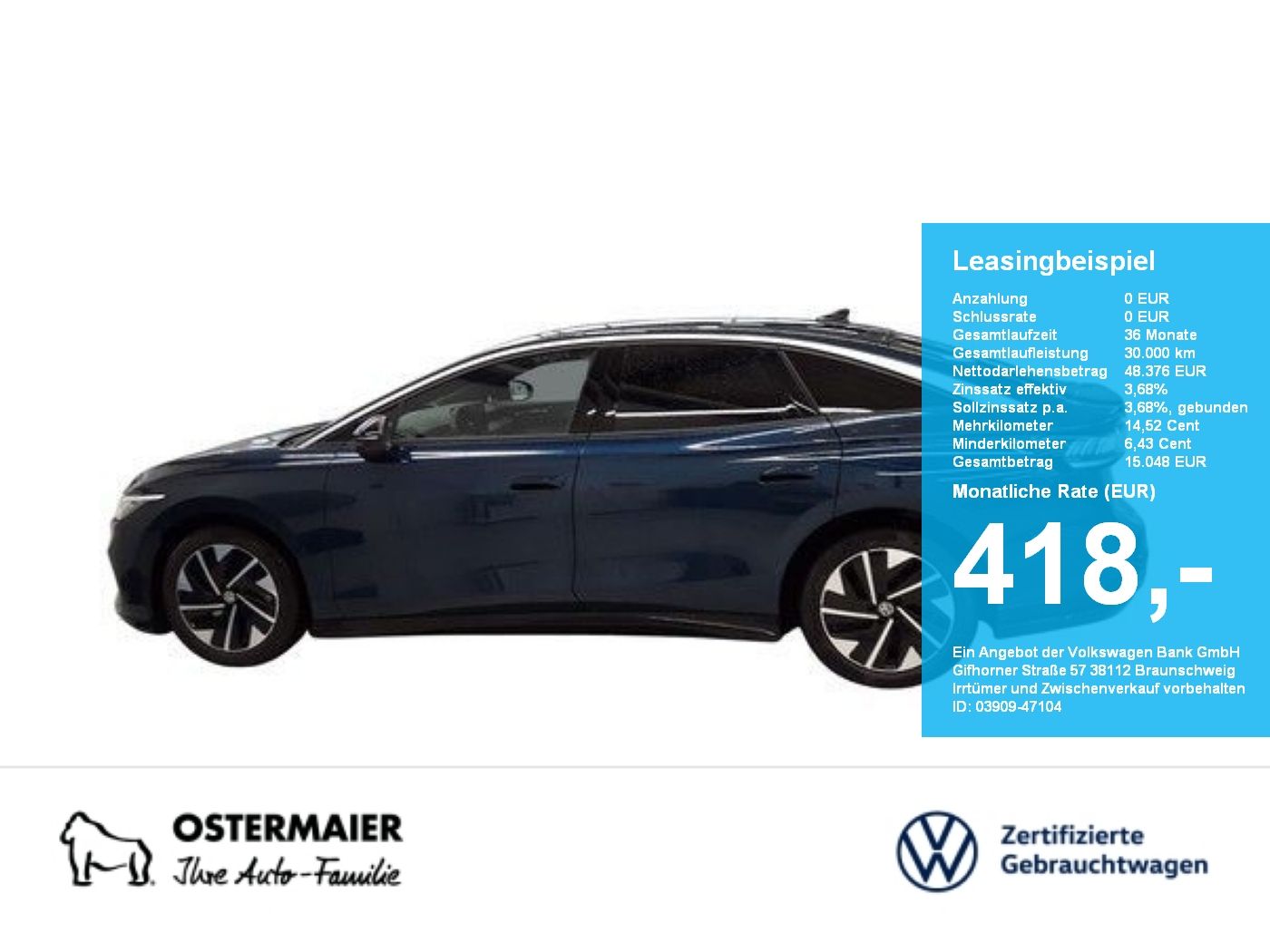 Volkswagen ID.7 PRO S 286PS NP.75T ACC.5J-G.WÄRMEPUMPE.AHK.