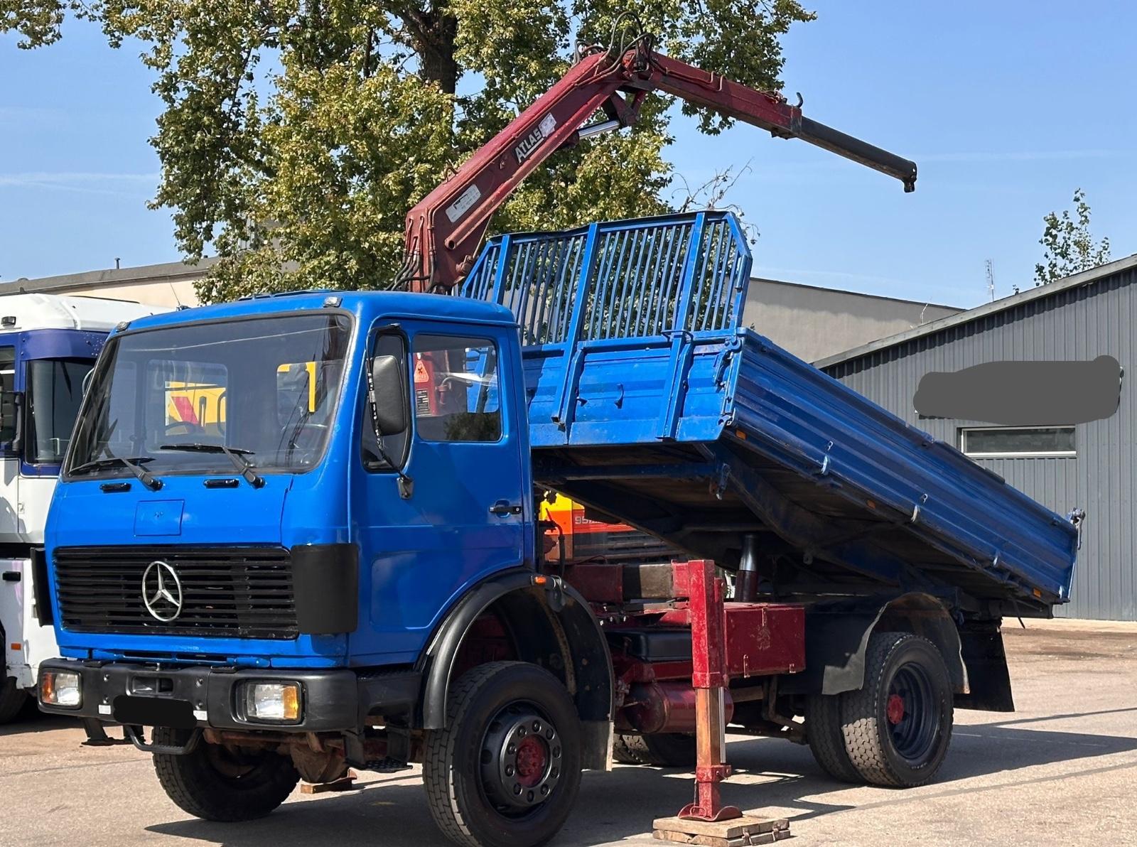 Mercedes-Benz 1017 A 4x4 meiller tipper / atlas crane