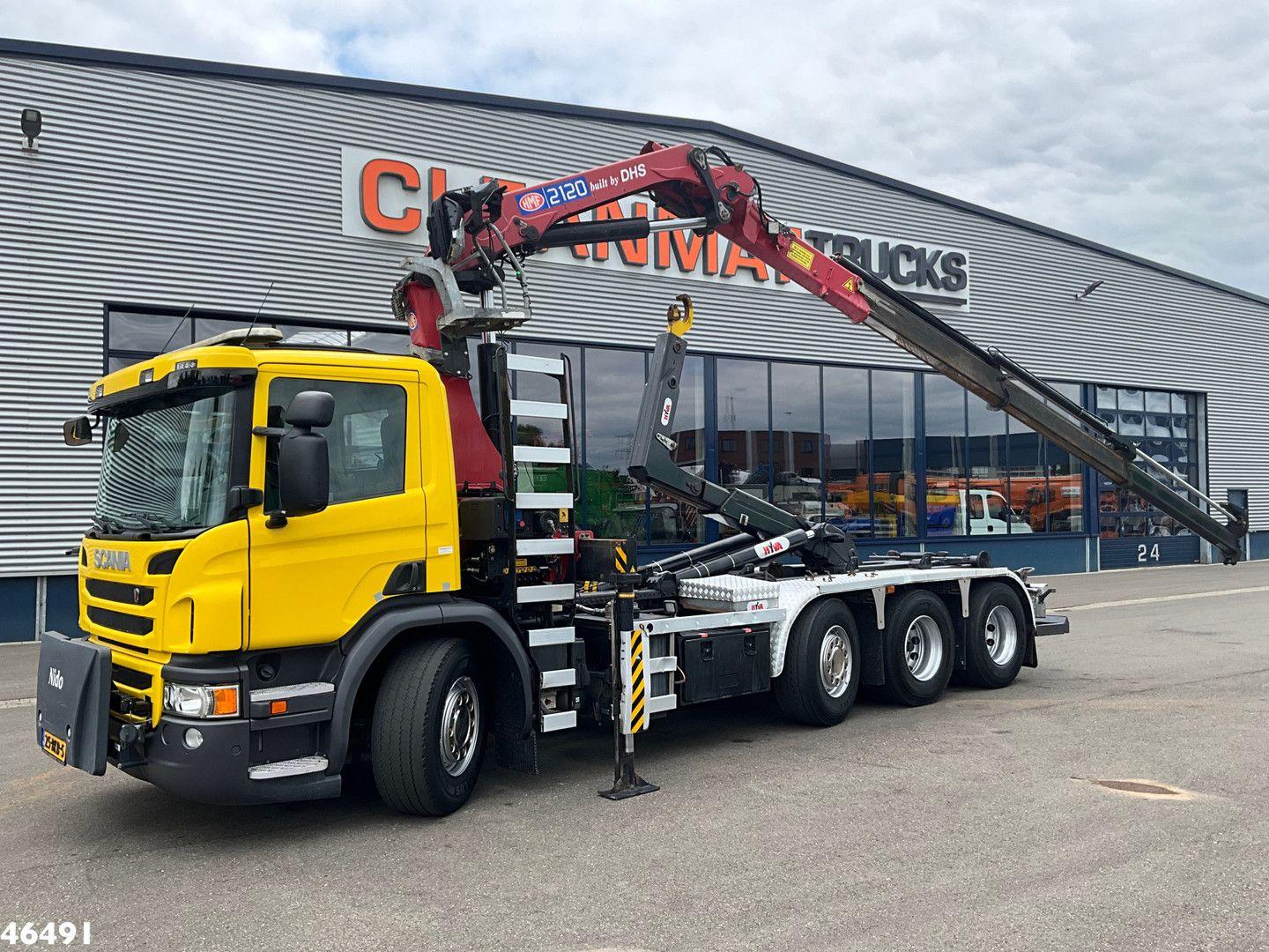 Scania P 450 Euro 6 HMF 21 Tonmeter laadkraan