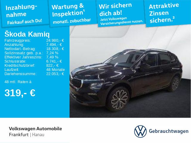 Skoda Kamiq 1.0 TSI DSG Selection Navi 17"Alu LED "Fro