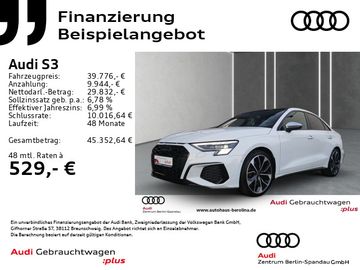 Audi Leasingangebot: Audi S3 Lim. *PANO*MATRIX*HuD*B&O*Opt.-Schwarz+*NAV+*