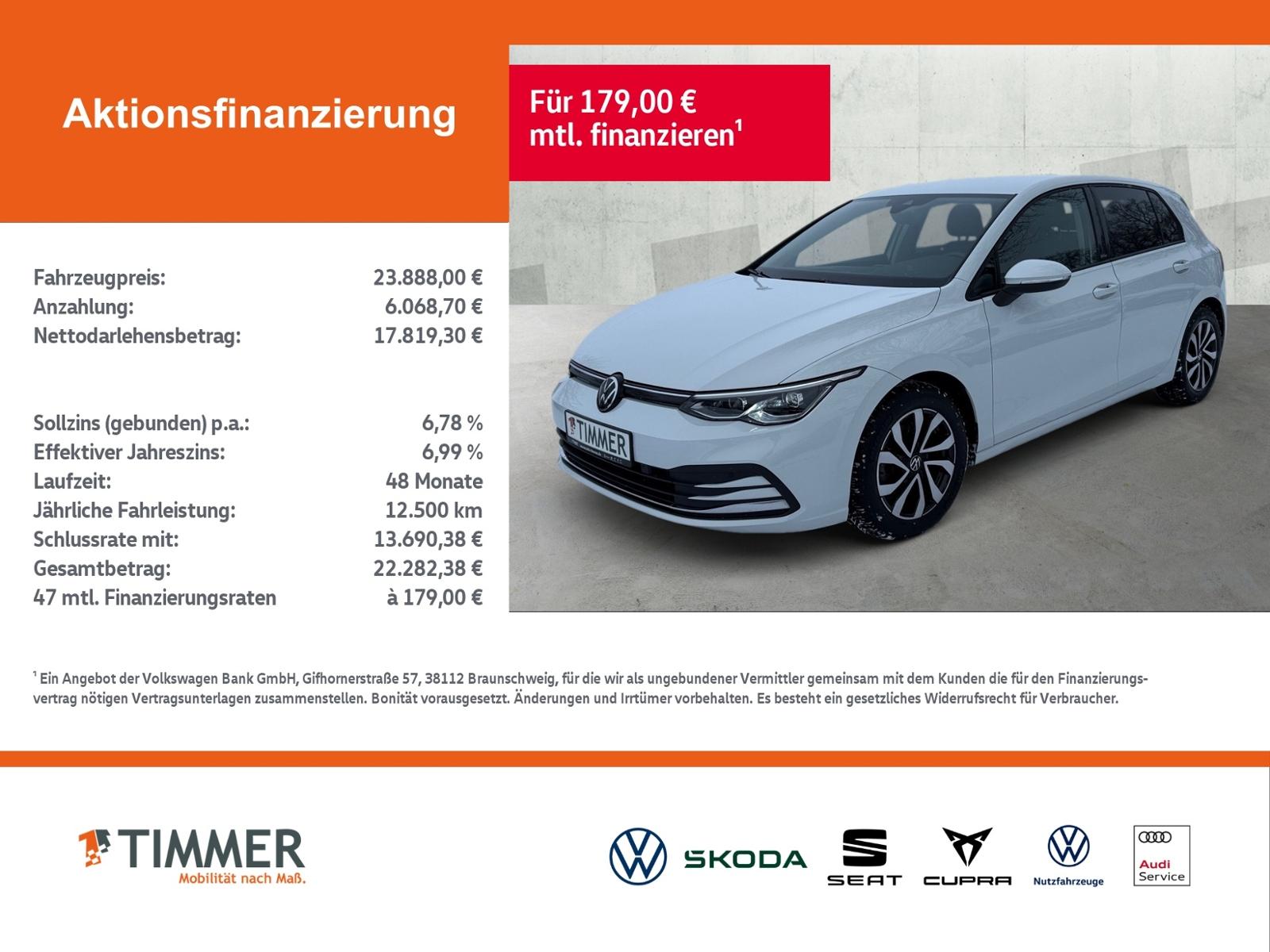 Volkswagen Golf VIII 1.5 TSI ACTIVE +AHK +LED +RKAM +ACC +A