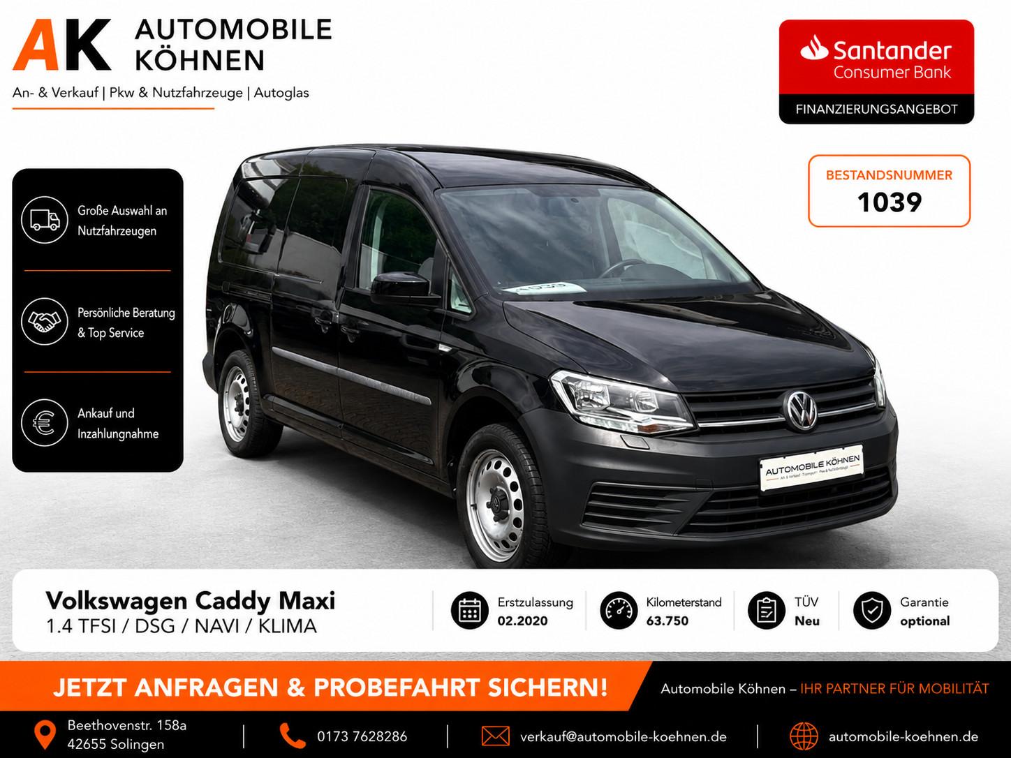 Volkswagen Caddy Maxi 1.4 TFSI / DSG / KLIMA / 1 HAND / TÜV