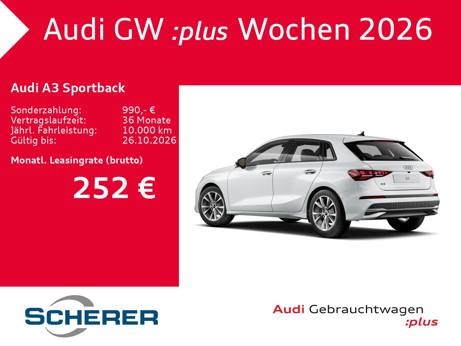 Audi A3 Sportback advanced TFSI S tronic LED SONOS RF, миниатюра 5