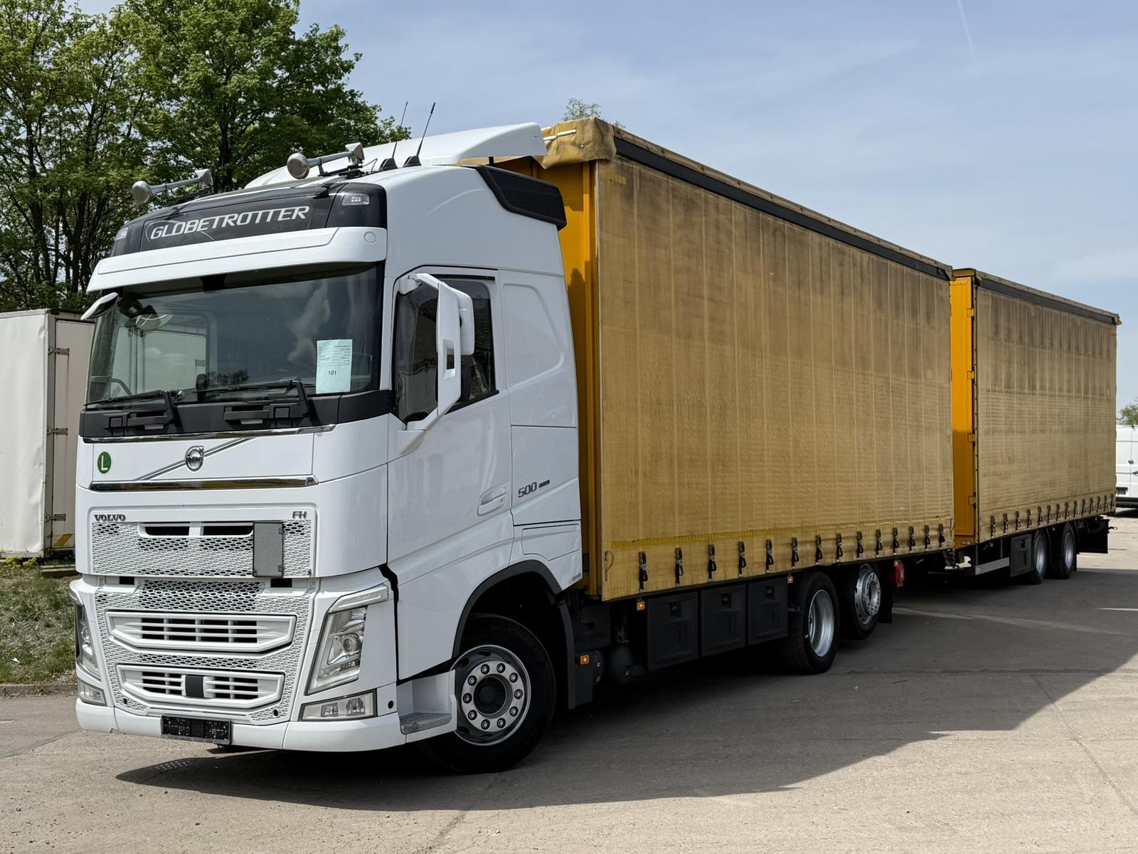 Volvo FH500 2x7,7m*Durchlader*ACC*Hubdach*KOMPLETTZUG