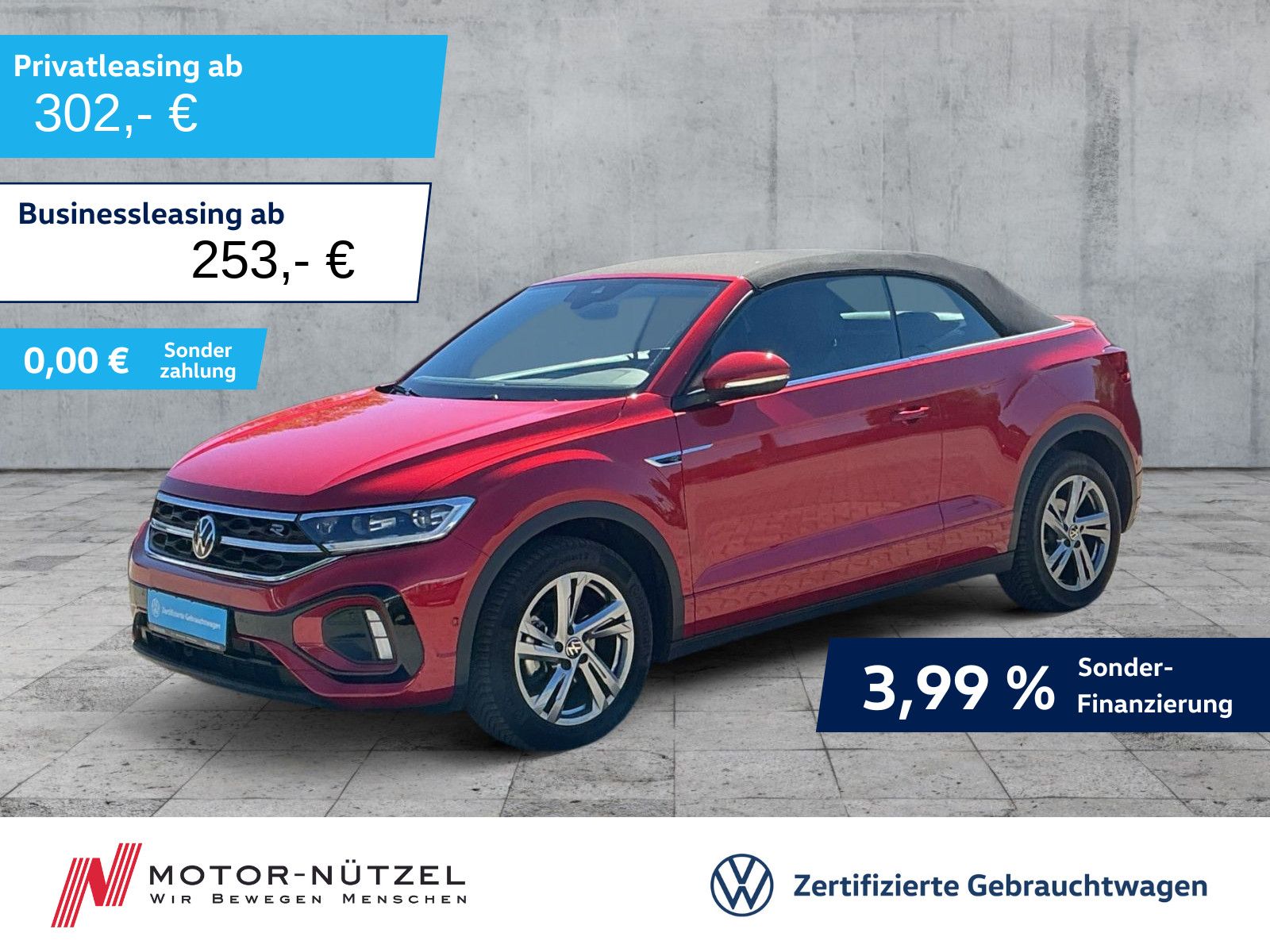 Volkswagen T-Roc Cabriolet 1.5 TSI DSG R-LINE LEDplus+AHK